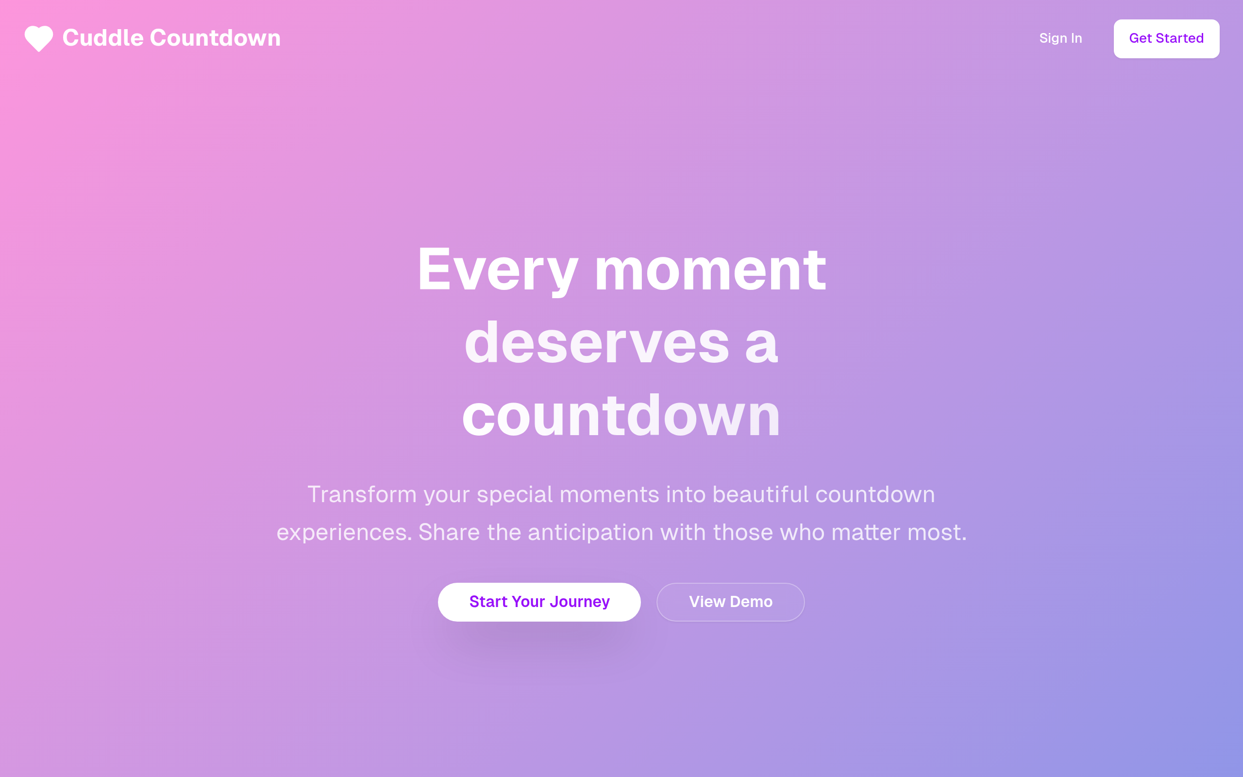Cuddle Countdown Creator project
