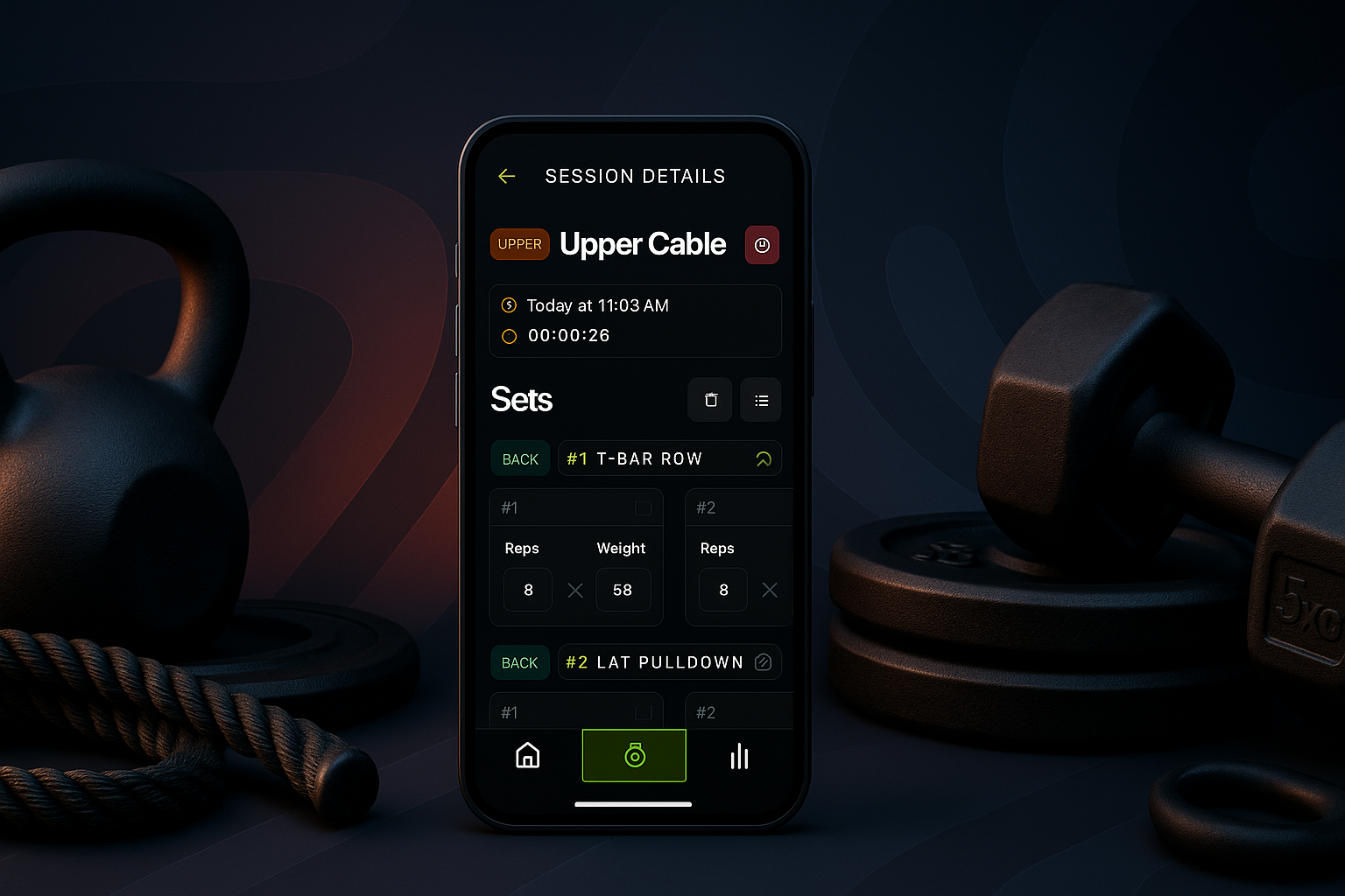 Screenshot of Fitness Tracker App project